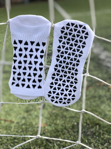 White Grip Socks